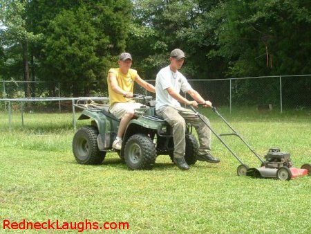 Not everybody can afford a John Deere. Sometimes you just gotta make do.