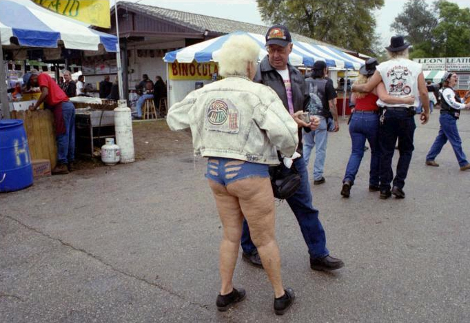 Grandma at the state fair with her daisy dukes