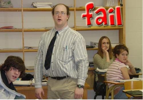high school teacher fail