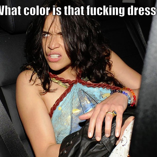 Multi colored dress reference