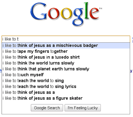 Bizarre Google Suggestions