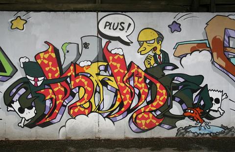 Simpsons Graffiti Mural