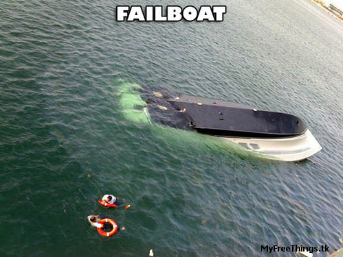 Not a sail boat but a fail boat!