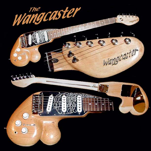 a dick shaped guitar, great handy work, gives new meaning to playing with your wood!