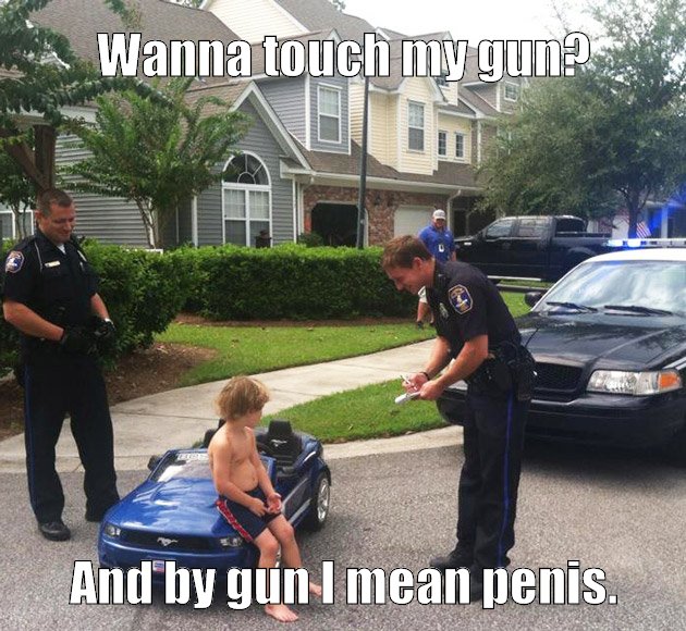 Not even cops can resist a dude with a cool car.