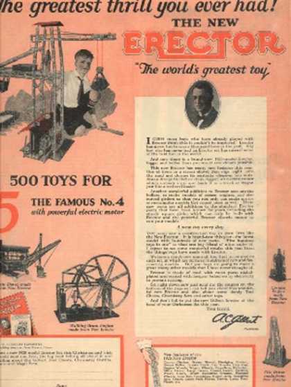 Toy advertisements of the 1920s