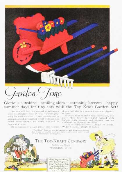 Toy advertisements of the 1920s