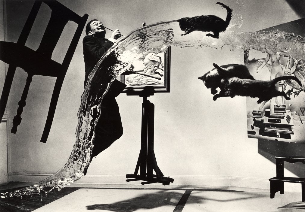 You've seen his paintings, but have you seen how crazy he really is?

This is one of my favorite pictures because it suggests that his paintings are all wacky because he has to deal with flying cats and anti-gravity when he paints.