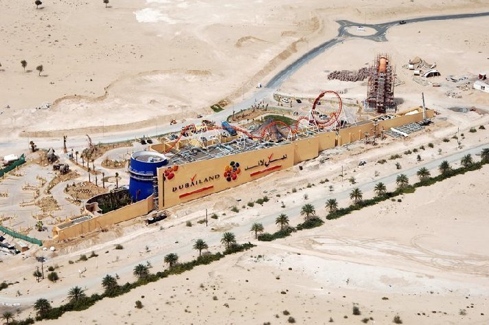 Dubailand, once completed will be twice the size of disney world resort- which is currently the worlds largest amusement park collection