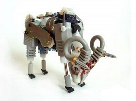 Animals from old electronic parts
