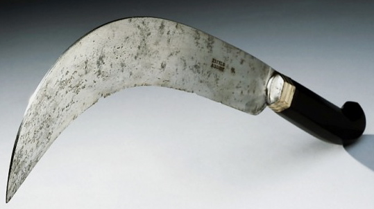Amputation Knife (1700s) Knives used for amputations during the 18th century were typically curved, because surgeons tended to make a circular cut through the skin and muscle before the bone was cut with a saw.