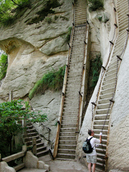 the ascent at Hua Shan Outside of Xian, Shaanxi Province, China