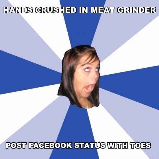 Annoying Facebook girl hand 