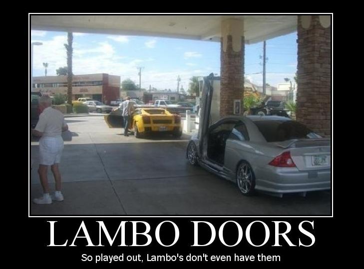 Are you thinking about Lamborghini style doors on your rice rocket? 
