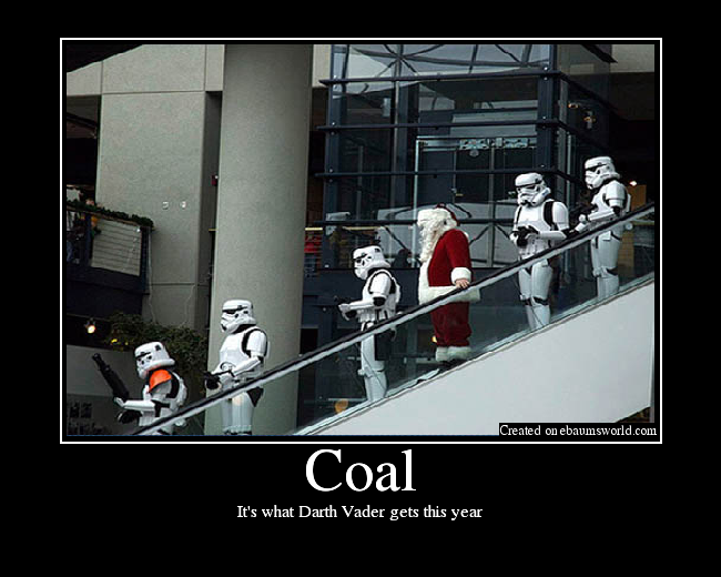 It's what Darth Vader gets this year