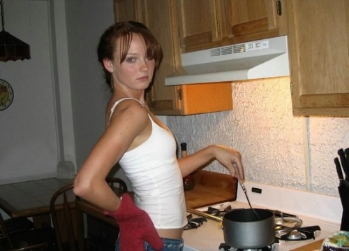 Hot Woman Cooking