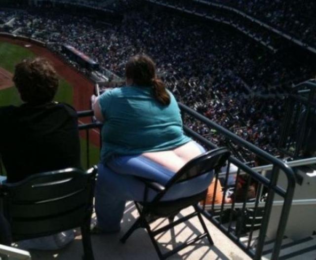 fat people in small chairs