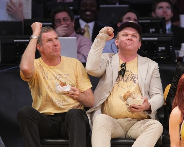 Will Ferrell and John C. Reilly  on the Kiss Cam