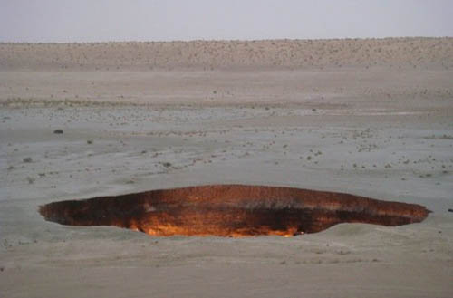 Burning gates in Turkmenistan