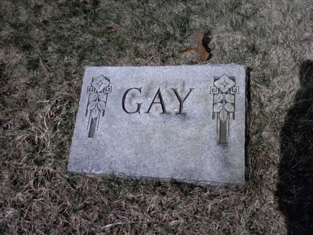 The title explains it all. this is a tombstone with the name Gay on it located in fitchburg MA.