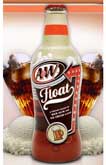 root beer floater in a bottle