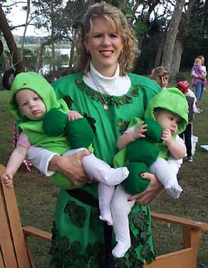 Green Giant with her baby peas