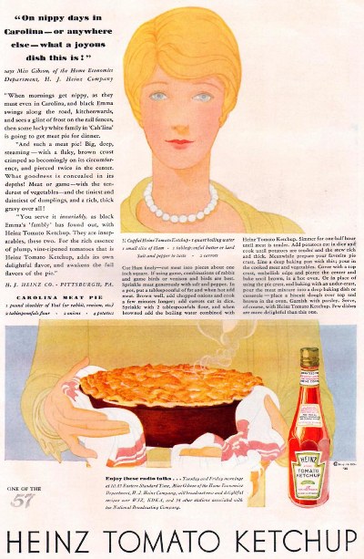 <br>Carolina Meat Pie.<br><br>Better Homes and Gardens; October 1930.<br><br><a href=http://graphic-design.tjs-labs.com/show-picture.php?id=1227709791&size=FULL>Click here to view a full size readable image.</a>
