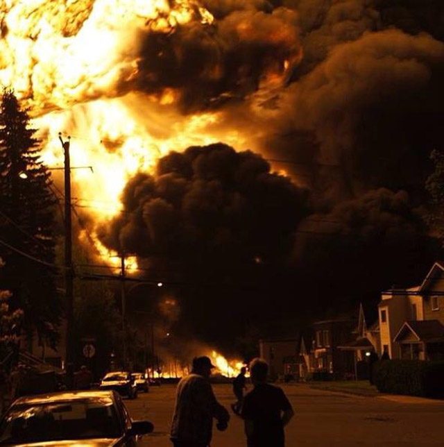 Devastating train explosion in Quebec province, Lac-Megantic