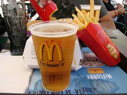 McDonalds in Germany let you order beer !
