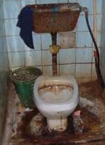 most dirty toilet