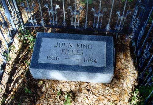 Although he was a well-known cattle rustler and bandit, Fisher was popular in South Texas because he carried out most of his raids across the border in Mexico. In 1884, Fisher was murdered in San Antonio when he was ambushed in a theatre, along with Austin city Marshal Ben Thompson. The assailants were doling out what they saw as retribution for the death of a friend, who had previously been killed by Thompson.