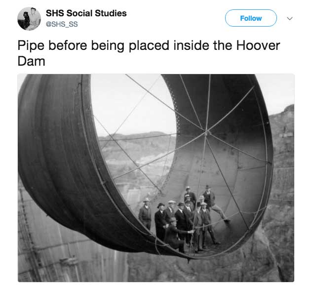 hoover dam built - Shs Social Studies Pipe before being placed inside the Hoover Dam