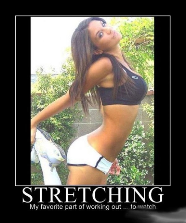 Stretching has never been sexier, especially this chick stretching 
