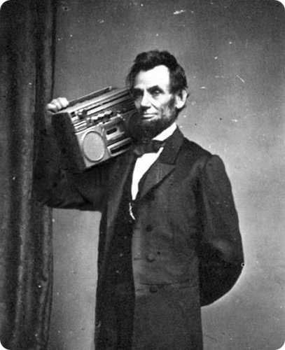 When Abe Lincoln was at the Ford Theater catching the show, just before he was shot, a question has come up.  Where was his body guard at the time?  He certainly had one.  Well, the truth has finally be revealed.  He was across the street, at a bar, getting hammered.
