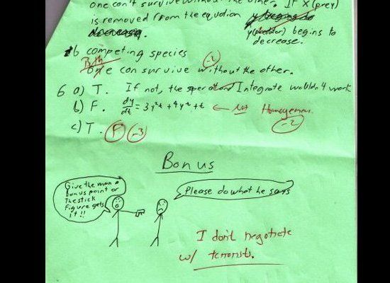 Funny Test Answers