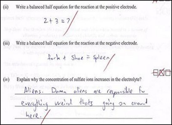 Funny Test Answers