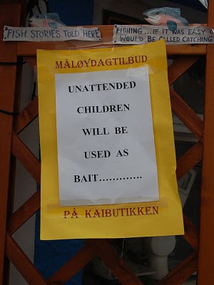 Funny Signs about Unattenden Chidren