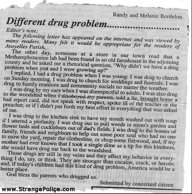 TODAY'S DRUG PROBLEM 