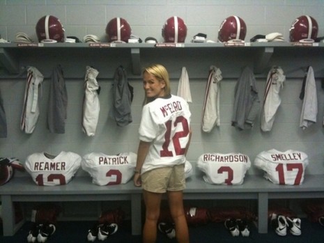 Girls Wearing Sports Jerseys