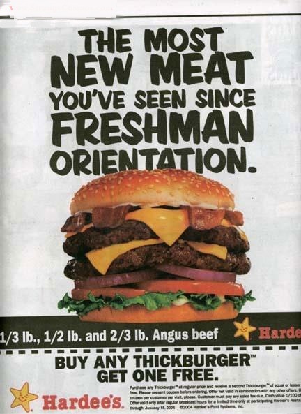 COLLEGE ORIENTED FAST FOOD AD! 