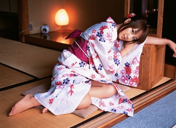 Japanese Girls Wearing Kimonos