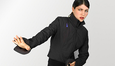 The Electrified "No-Contact" Jacket ( send 80,000 volts through anybody that touches your torso)