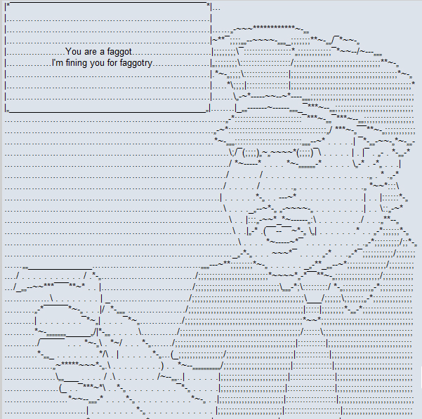 ascii art middle finger 160 characters