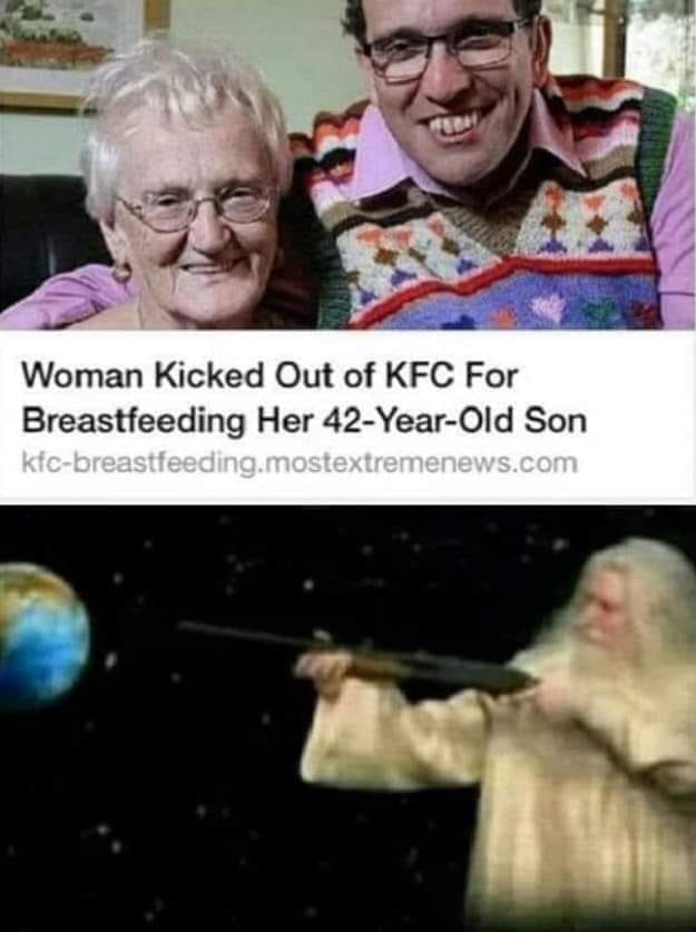 fun randoms - woman kicked out of kfc for breastfeeding her son - Woman Kicked Out of Kfc For Breastfeeding Her 42YearOld Son kfcbreastfeeding.mostextremenews.com