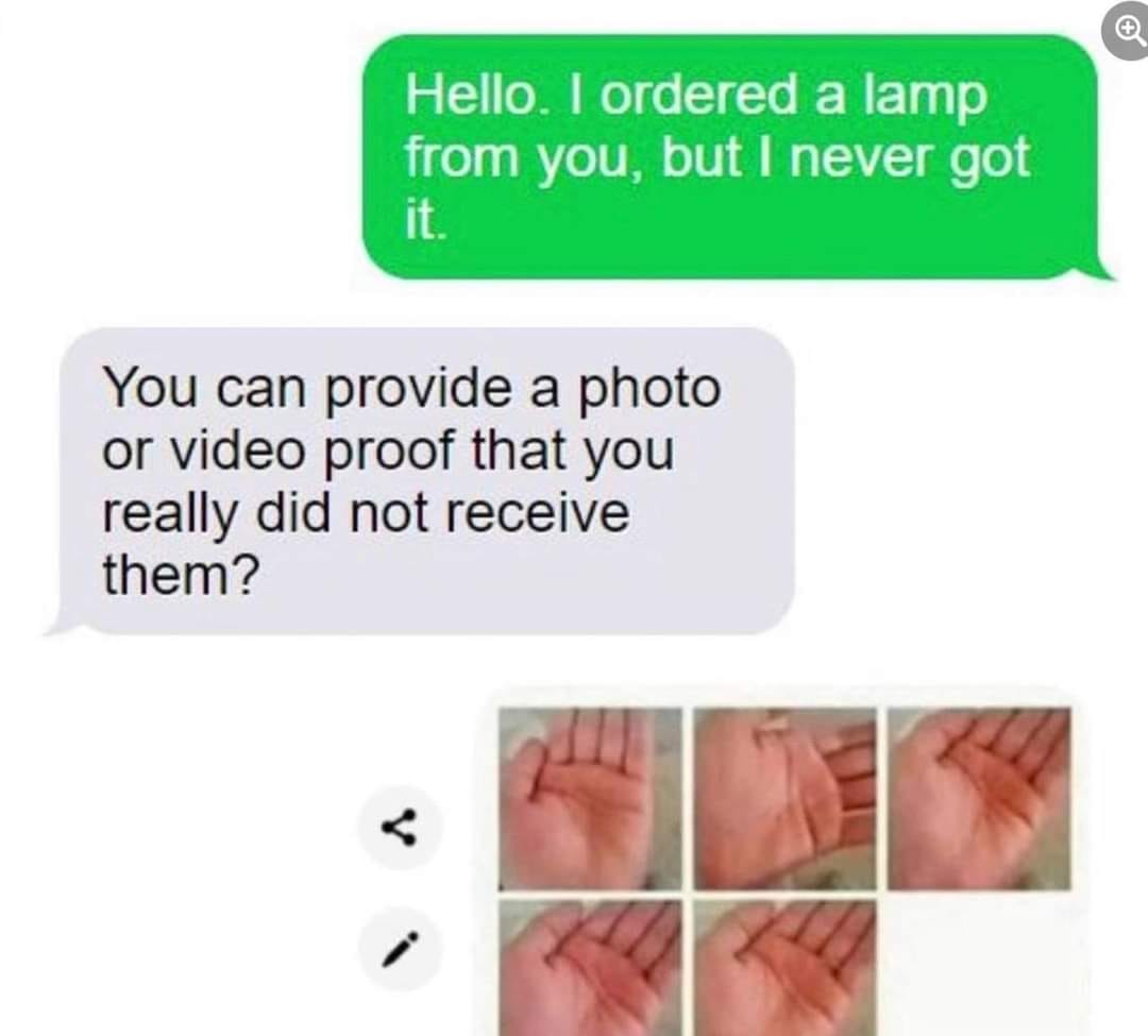 fun randoms - hello i ordered a lamp from you but i never got it - Hello. I ordered a lamp from you, but I never got it. You can provide a photo or video proof that you really did not receive them?