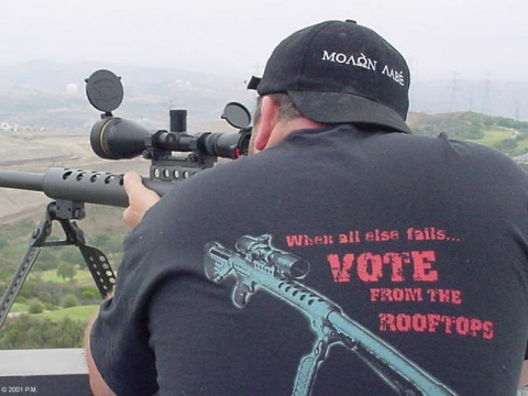Snipers vote from the rooftops