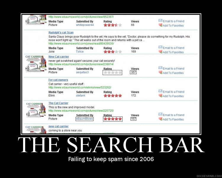 Failing to keep spam since 2006