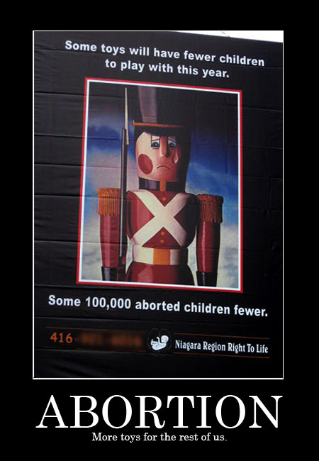 Pro-life poster in downtown Toronto