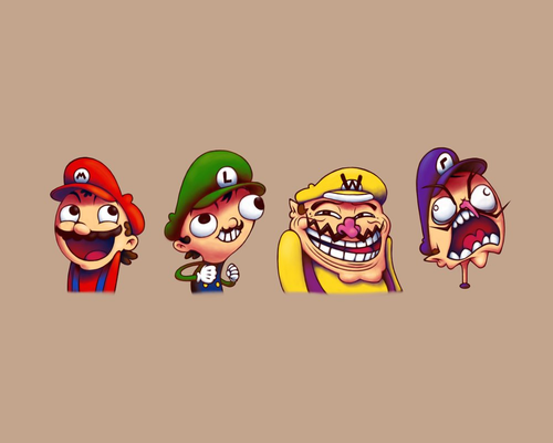Mario character meme faces