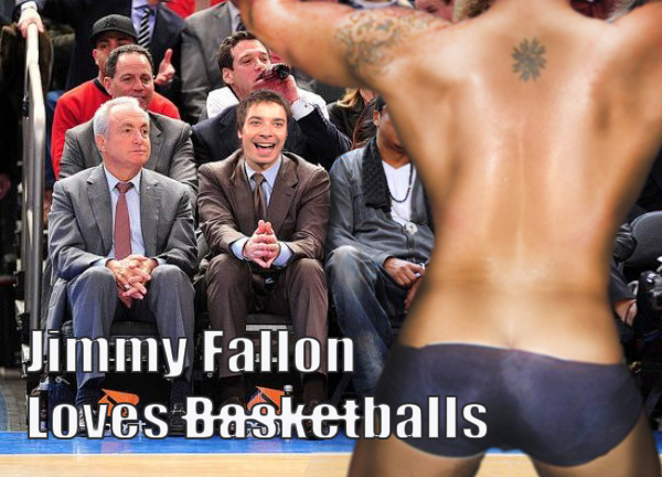 Jimmy Fallon showing his love for the sport of ball watching